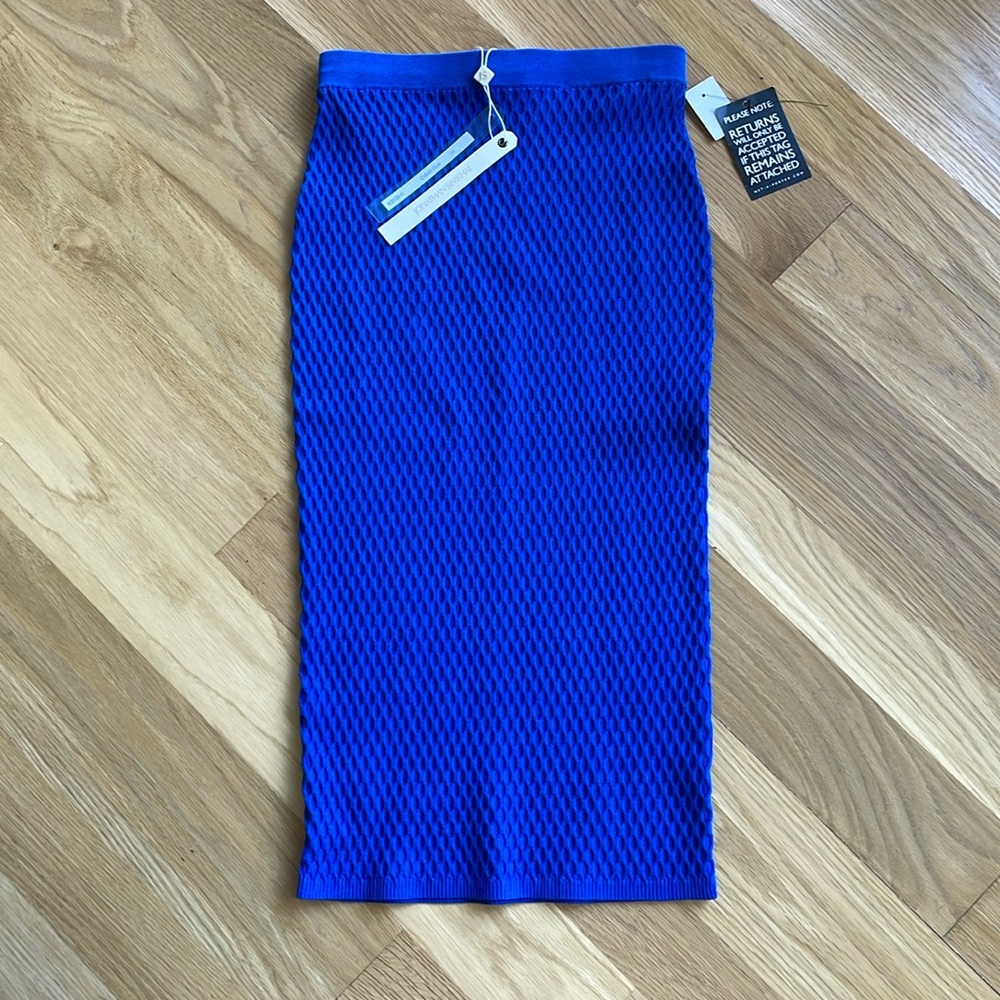 Jonathan Simkhai cobalt blue pencil skirt
